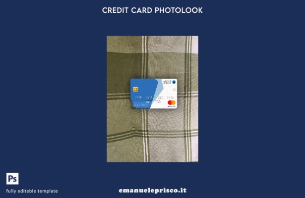modello frontale photolook mastercard stile Qatar Ahilbank verificato